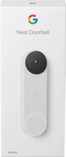 Vista 6 de Google Nest Doorbell (Batería) - Nieve Timbre de video con zoom digital de 6x, HD, vista en vivo 24/7, visión nocturna, HDR, funciona con Google