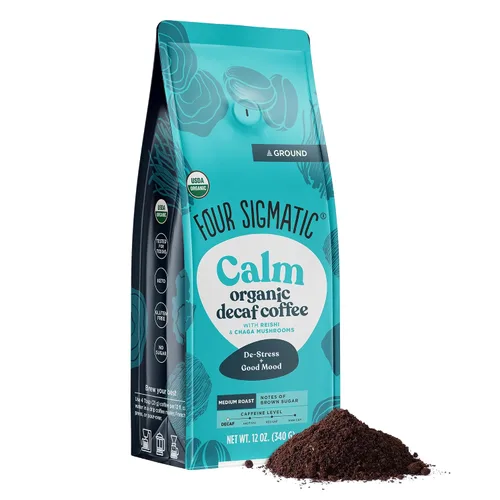 Vista 13 de Four Sigmatic Café Molido Orgánico para Preparación en Frío Tostado Oscuro, Molido Grueso con Melena de León y Chaga Café de Hongos