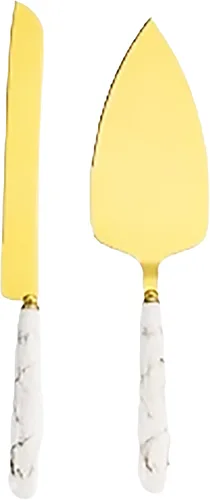 Vista 11 de Chandler Cake and Pie Server Kit Wedding Cake Serving Kit Stainless Steel 18/10 Cutlery Set 2 Pieces Pastry Servers (Green)