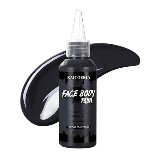 Vista 13 de Pintura blanca del cuerpo de la cara, maquillaje a base de agua Blanco