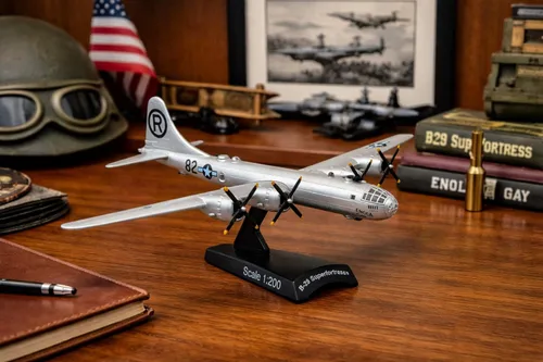 Vista 13 de Daron Worldwide Trading B-29 Superfortress Enola Gay Vehículo (escala 1:200), Blanco