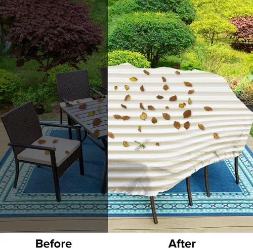 Vista 85 de Fundas para muebles de patio, impermeables, resistentes a los rayos UV, resistentes a los rayos UV, para exteriores, mesa redonda y rectangular