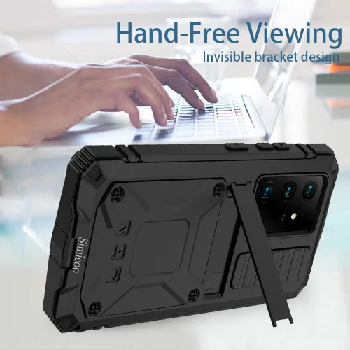 Vista 4 de Simicoo Samsung S21 Plus 5G - Funda de silicona resistente a prueba de golpes, resistente a los golpes, funda protectora de pantalla integrada