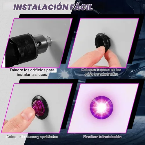 Vista 6 de 50 luces LED redondas de 3/4 para remolque, luces LED delanteras y traseras de 12 V, luces de remolque impermeables para camión, automóvil, autobús