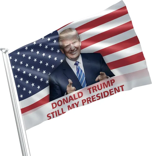 Vista 15 de Bandera de Donald Trump Still My President USA MAGA Partido Republicano de 3 x 5 pies, color vivo, ojales de latón con doble costura