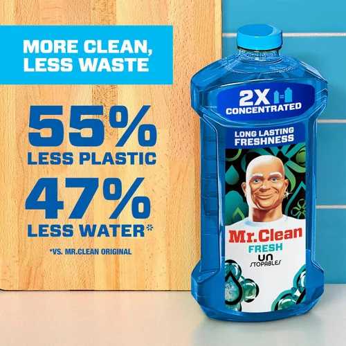 Vista 6 de Mr. Clean 2X Limpiador concentrado para múltiples superficies con aroma fresco Unstopables, 41 onzas líquidas