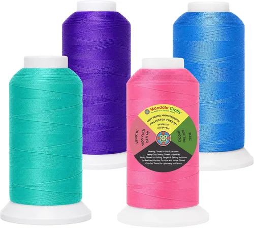 Vista 28 de Mandala Crafts Airforce Blue Tex 70 - Hilo de poliéster para tapicería Fuerza Aérea