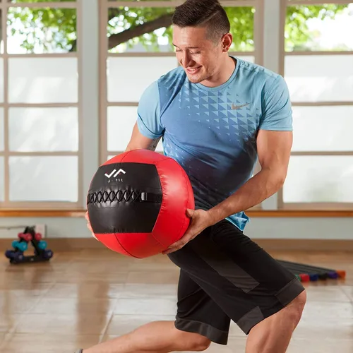 Vista 7 de JFit Wall Ball – Premium Soft Weighted Exercise Ball for Strength, Conditioning, Gym & Home Workouts, 4-30 LB