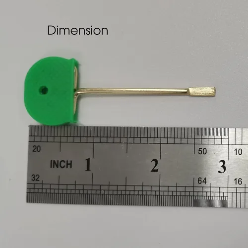 Vista 6 de Reemplazo de llave de emergencia de baño/dormitorio para puerta interior, paquete de 4 (dorado con tapa)