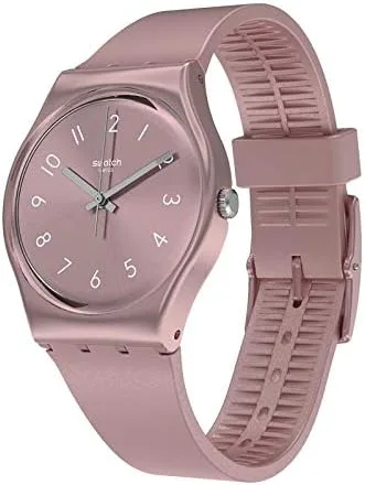 Vista 4 de Swatch Reloj analógico de cuarzo para mujer con correa de silicona GP161, pulsera, Rosado, Pulsera