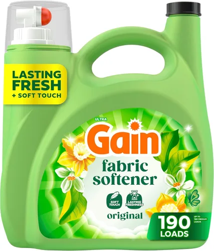 Vista 14 de Gain Suavizante líquido para ropa, aroma original, 35 fl oz líq., 48 lavados, Toque suave - suavidad que puedes sentir