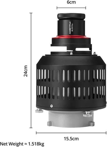 Vista 2 de AMBITFUL AL-18 Pro - Foco óptico Snoot para fotografía, kit de fotografía profesional Bowens Mount Snoot, compatible con LE200, LE300 SL60W, SL60II