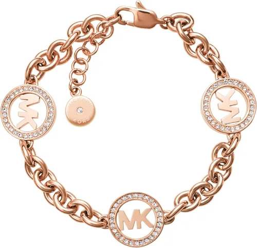 Vista 6 de Michael Kors Rose Gold-Tone Bracelet for Women; Bracelets; Jewelry for Women Deslizador de cristal