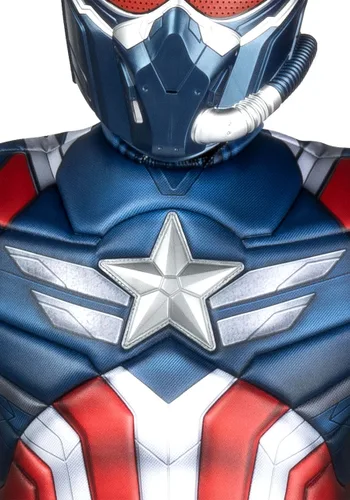 Vista 5 de Disfraz Deluxe de Capitán América Sam Wilson para Niño Multicolor