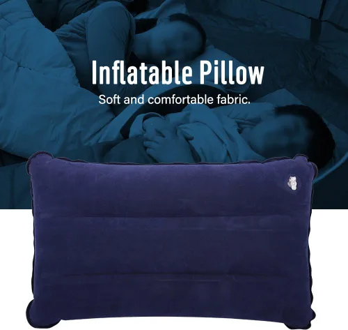Vista 3 de plplaaoo Almohada de camping, almohada inflable de PVC, almohada plegable para mochileros, almohada de campamento lavable, almohada de viaje