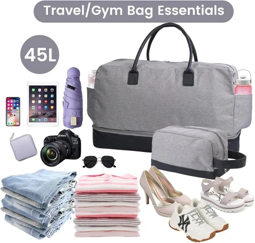 Vista 7 de Bolsa de lona para mujereshombres, bolsas deportivas de gimnasio