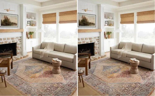 Vista 17 de Loloi Sorrento Collection SOR-01 Mist/Charcoal - Alfombra decorativa redonda de 5 pies y 3 pulgadas x 5 pies y 3 pulgadas Niebla / Carbón vegetal