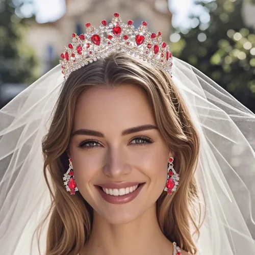 Vista 3 de Kamirola - Corona de reina y tiara corona de princesa para mujeres y niñas, diademas de cristal para novias, disfraces góticos de Halloween