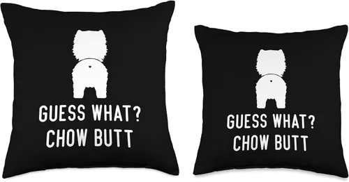 Vista 3 de Chow Chow Dog Shirts & Gifts Guess Butt Love - Almohada divertida para mujeres y hombres y mascotas, 16 x 16 pulgadas, multicolor