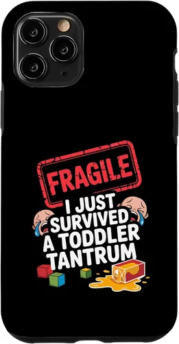 Vista 27 de Fragile I Survived a Toddler Tantrum Funny Parent Graphic Case for iPhone 16