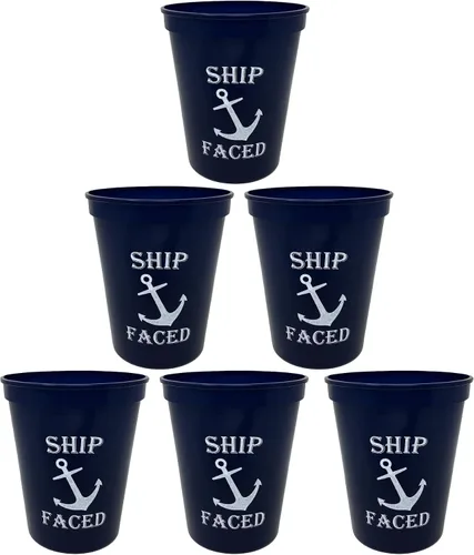 Vista 10 de Celebration Saying Party Cups – 12 Beer Pong Champion (combo rojo/azul)
