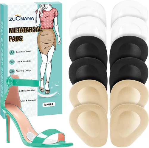 Vista 8 de ZUCNANA Almohadillas Metatarsianas para Mujeres, Cojines para la Planta del Pie para Tacones, Almohadillas de Gel Suaves para los Pies