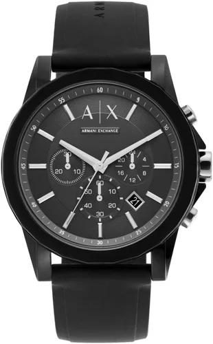 Vista 8 de Reloj cronógrafo Armani Exchange AX para hombre con correa de cuero, acero inoxidable o silicona