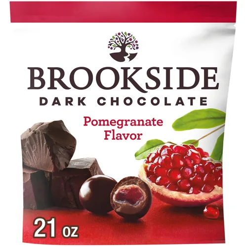Vista 8 de Brookside Bolsa de chocolate para picar con sabor a chocolate oscuro y granada, 7 onzas