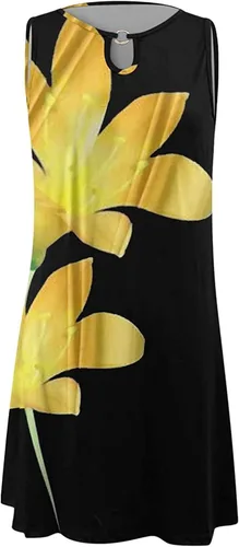 Vista 4 de Vestido de verano para mujer, estilo bohemio, a la moda, con tirantes delgados, elegante, con bolsillo, vintage, hombros descubiertos, vestido casual