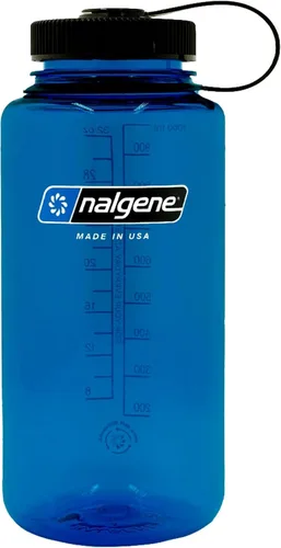 Vista 8 de Nalgene Botella de agua de boca ancha de 32 onzas, azul pizarra BPA-Free, Durable & Lightweight, Leak Proof, Dishwasher Safe, Large Reusable