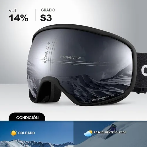 Vista 2 de Odoland S2 Double Lens Anti-Fog Ski Goggles