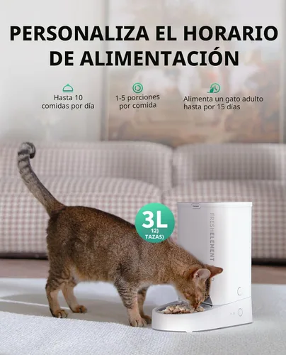 Vista 3 de PETKIT Comedero Automático para Gatos, Comedero Automático para Perros WiFi 2.4G, Dispensador de Comida para Mascotas con Control de Aplicación