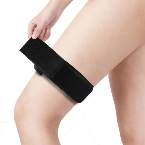 Vista 2 de 1 par de correas para muslos de neopreno acolchadas, mancuernas ajustables para piernas para entrenamiento de fuerza Fitness, ejercicio de velocidad