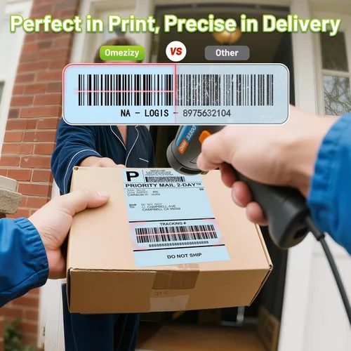 Vista 3 de 4x6 Thermal Labels, Shipping Address Label (Pack of 250 4x6 Roll Labels) Blue Labels Compatible with JADENS, ASprink, Phomemo, Rollo, Zebra