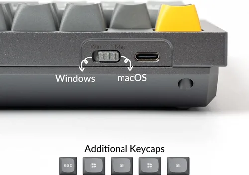 Vista 6 de Keychron Q6 Wired Custom Mechanical Keyboard, QMKVIA Programmable Macro, Full-Size Aluminum RGB Backlit, Double Gasket Hot-Swappable Gateron G Pro
