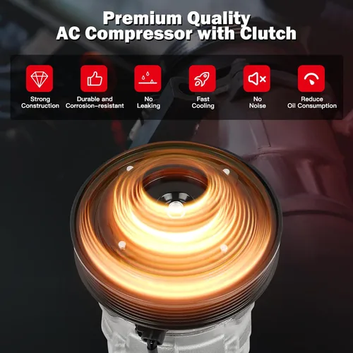 Vista 4 de cciyu Compresor de aire acondicionado apto para bomba de CA Acura RDX 3.5L 2013-2015