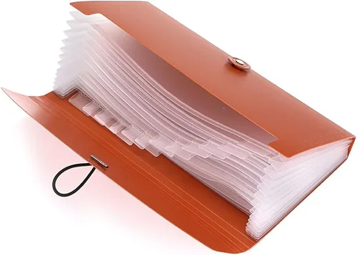 Vista 5 de BTSKY Carpeta de Archivos Expansible - 13 Bolsillos Carpeta de Archivo Acordeón Pequeña Carpeta Expandible Soporte para Tarjetas y Boletos Carpeta