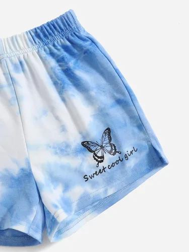 Vista 4 de OYOANGLE Pantalones cortos casuales de verano para niñas con cintura elástica para caminar