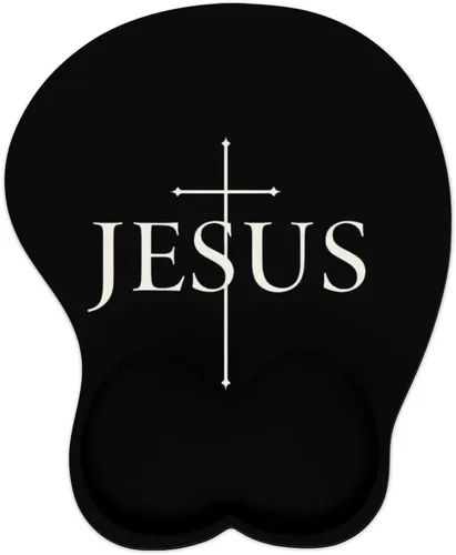 Vista 16 de Mousepad Blessed Religious Cross Ergonomic Wrist Support Non-Slip Base Mouse Mat with Wrist Rest Computer Mousemat for Desk Work Accessories Pad