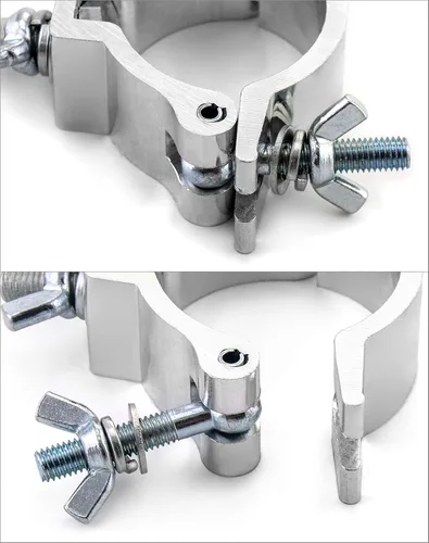 Vista 4 de QWORK Abrazadera de luz de escenario, paquete de 20 abrazaderas de iluminación de aleación de aluminio de alta resistencia de 2 pulgadas, capacidad