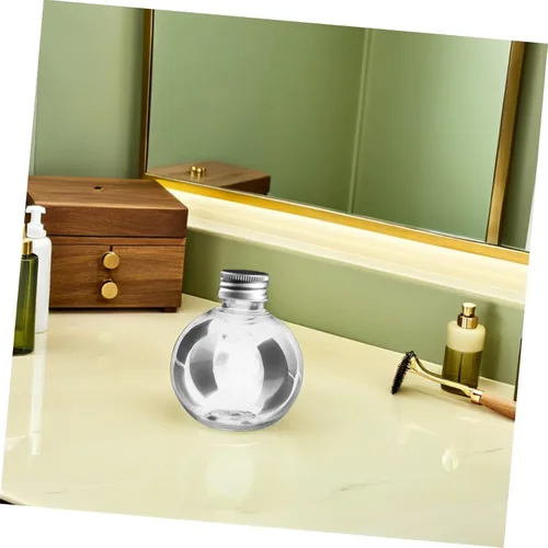 Vista 7 de SEWACC Botella de plástico transparente de 5.1 fl oz, botella de plástico transparente con forma de bombilla redonda, envases de bombilla