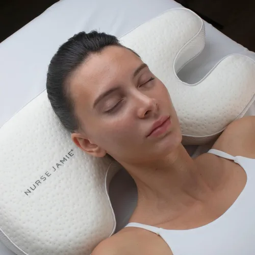 Vista 6 de Nurse Jamie Beauty Bear Almohada de espuma viscoelástica para el cuidado de la piel - Soporte de espuma viscoelástica para el cuello y la cara Rayón