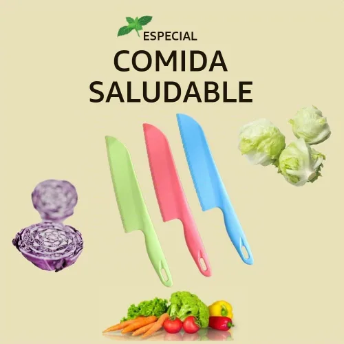 Vista 4 de jawbush Cuchillo de lechuga profesional para evitar que se torne marrón, cuchillo dentado de plástico de 11 pulgadas para verduras, frutas, pan