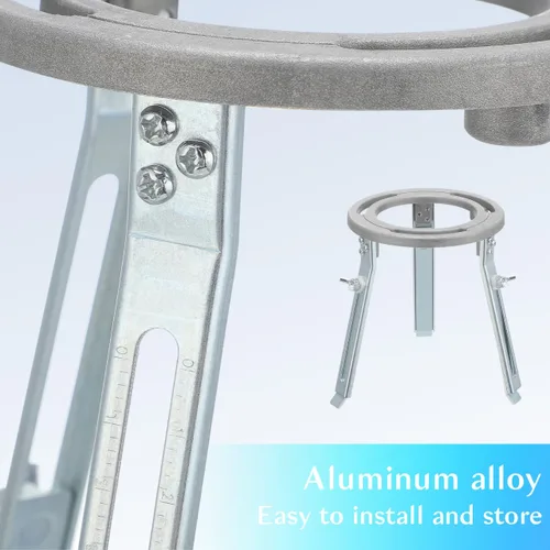 Vista 5 de ULTECHNOVO Soporte de trípode ajustable de aluminio para calefacción Bunsen, trípode de laboratorio de 5.5 pulgadas de altura, soporte de calor