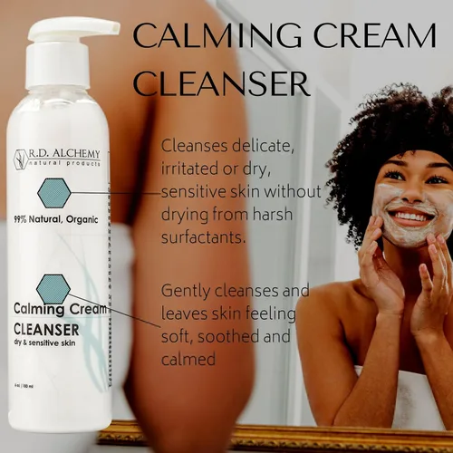 Vista 2 de RD Alchemy - Limpiador en crema calmante 100% natural y orgánico. Lavado facial sin sulfato para piel seca y sensible, calmante mientras limpia e