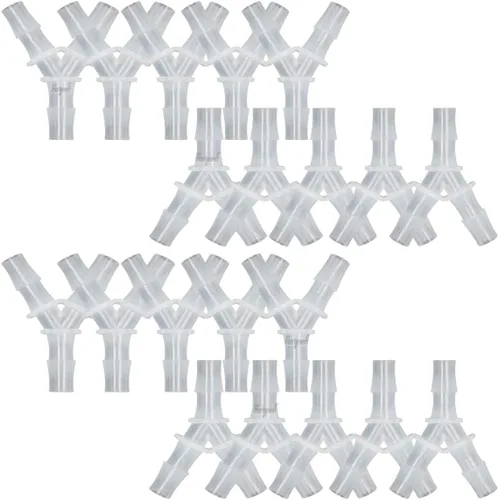 Vista 24 de Conector de púas de 3 vías en forma de Y de plástico de 1/2 "para manguera de aire, accesorio de púas de polipropileno de pp de tubería de agua
