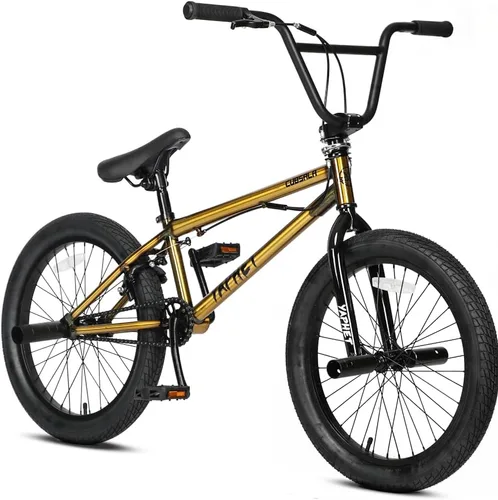 Vista 9 de cubsala Freestyle BMX Bike, 20 Inch Yaphet Bicycle for Teen Beginner and Adult Riders, Bike with Hi-Ten Steel Frame, Multiple
