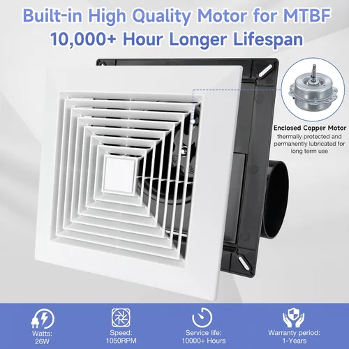 Vista 13 de Fanspex Extractor de techo de baño para circulación de aire