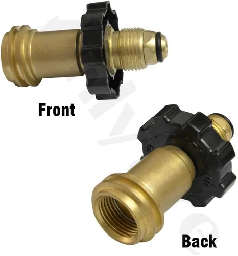 Vista 2 de Onlyfire adaptadores para tanque de propano universal POL a QCC1 con llave para ajustar de estilo viejo a nuevo