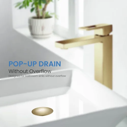 Vista 2 de KIBI Tapón de drenaje desplegable para lavabo de baño sin desbordamiento Diseño de cubierta completa de drenaje de tocador Construcción duradera